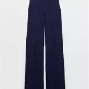 OFFLINE By Aerie Real Me XTRA High Waisted Trouser Navy Medium M Short